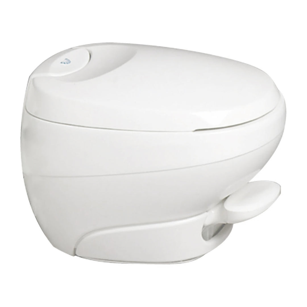 Thetford Aqua Bravura Low Profile RV Toilet w/Hand Sprayer, White (Open Box) - VMInnovations