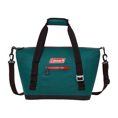 Coleman 24 Can 34 Hour Leak Proof Portable Soft Beverage Cooler Bag, Evergreen
