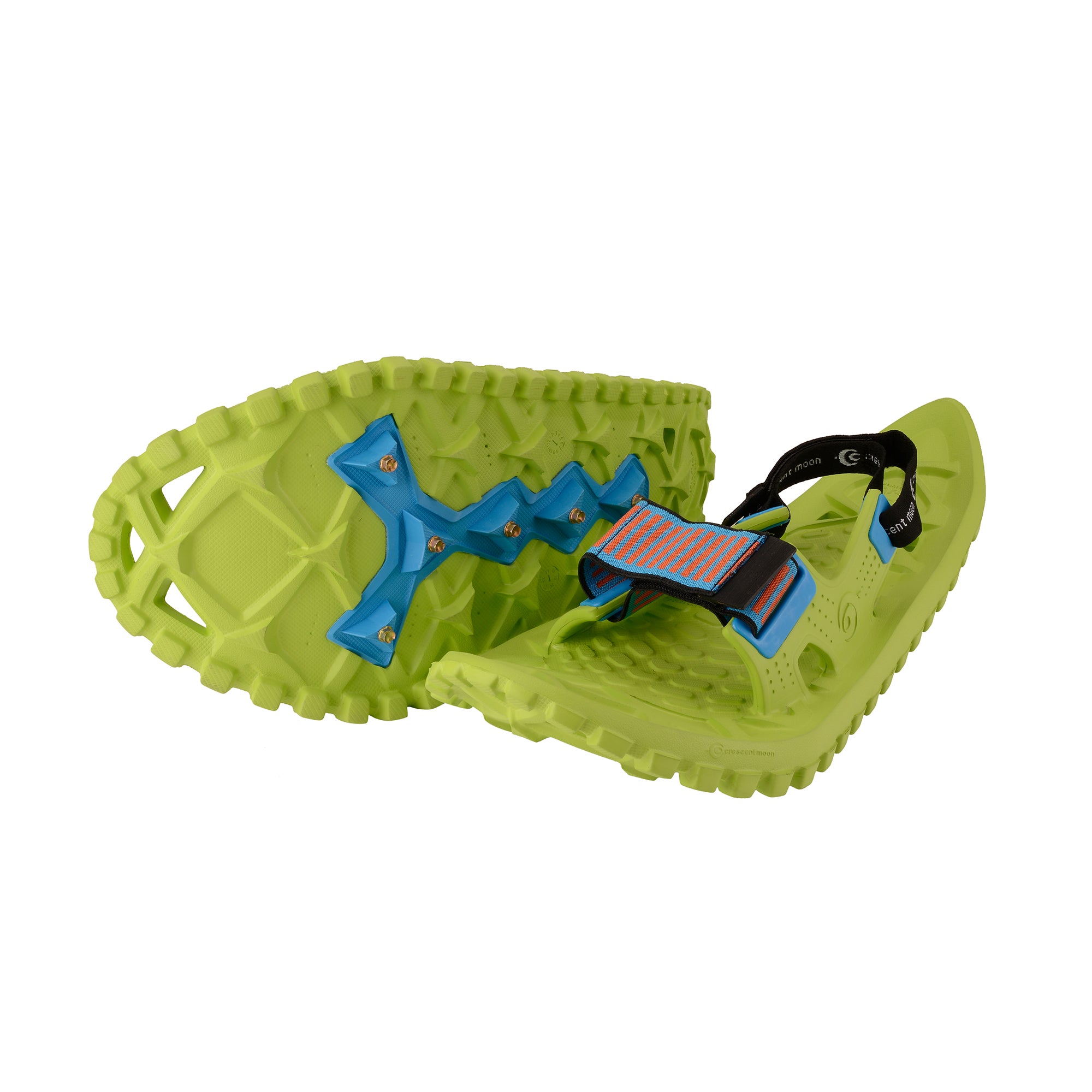 Crescent Moon Eva Foam Adult Snowshoes, Seafoam & KID G Kid's Snowshoes, Green
