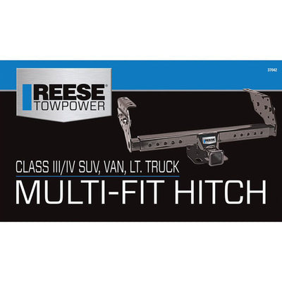 Reese Towpower 37042 Class III Max Frame Trailer Tow Hitch w/ 2 In Receiver Tube