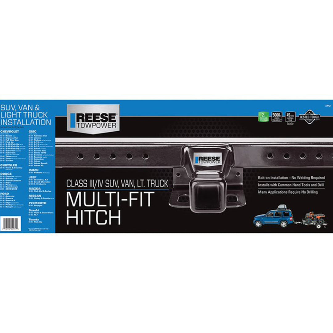 Reese Towpower Class III Frame Trailer Tow Hitch w/ 2" Receiver Tube (Open Box)