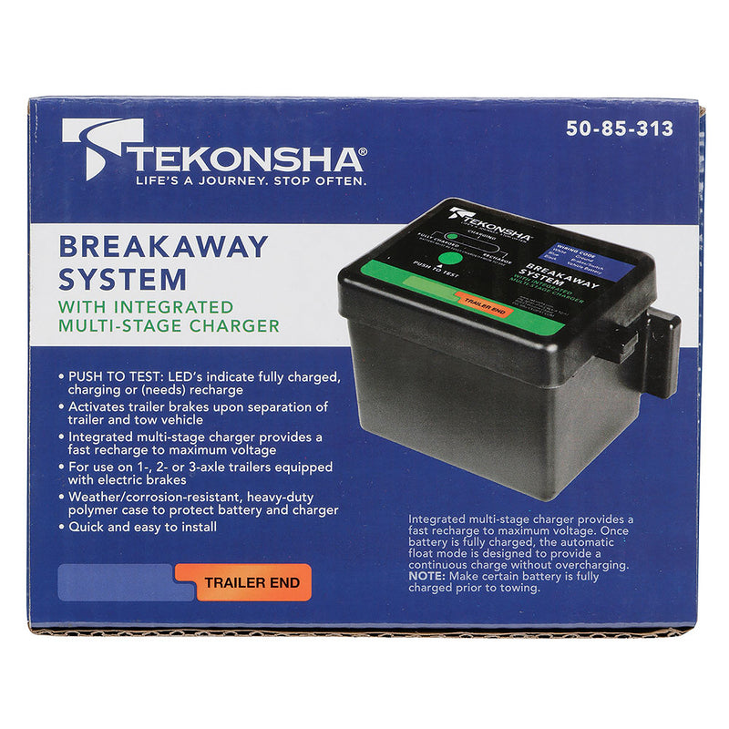Tekonsha 50-85-313 Trailer Hitch Breakaway System with Battery, Switch & Charger