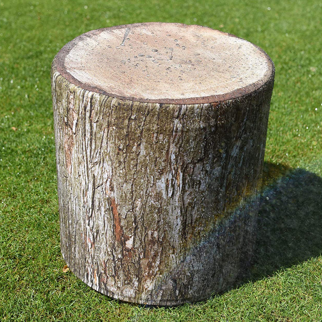 Delsit Lightweight Tree Trunk Outdoor/Indoor Floor Pouffe Ottoman (Open Box)