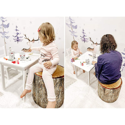 Delsit Lightweight Tree Trunk Outdoor/Indoor Floor Pouffe Ottoman (Open Box) - VMInnovations