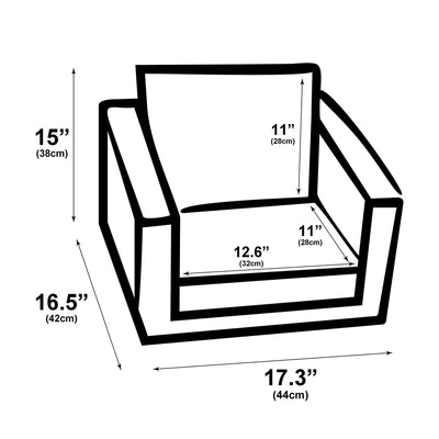 Delsit Lightweight Toddler & Kids Flip Open Single Sofa, Unicorn & Rainbows Pink - VMInnovations