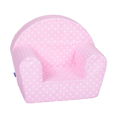 Delsit Lightweight Toddler Chair and Kids Reading Armchair, Baby Pink with Dots