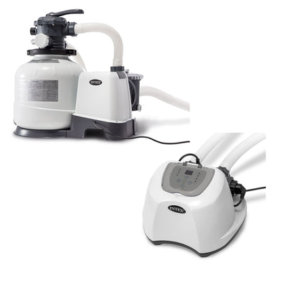 Intex 2800 GPH Pool Sand Filter Pump w/Krystal Clear Saltwater System - VMInnovations