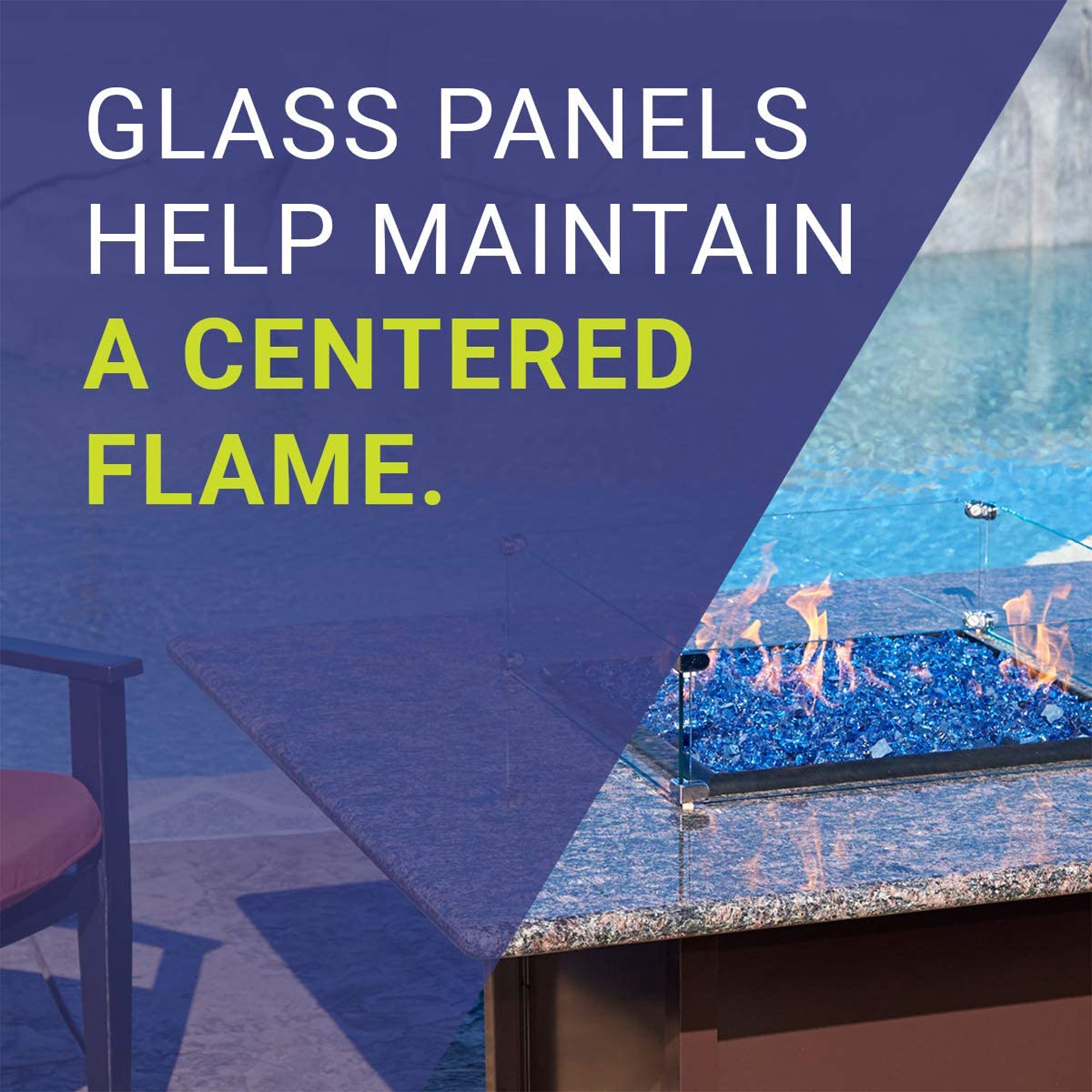 American Fire Glass 19" Diam. Fire Table Wind Guard Flame Shield (For Parts) - VMInnovations