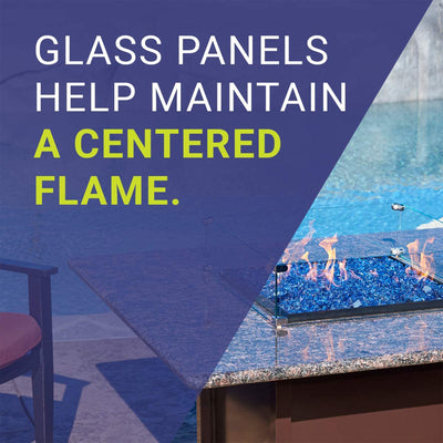 American Fire Glass 19" Diam. Fire Table Wind Guard Flame Shield (For Parts) - VMInnovations