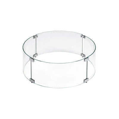 American Fire Glass 19" Diam. Fire Table Wind Guard Flame Shield (For Parts) - VMInnovations