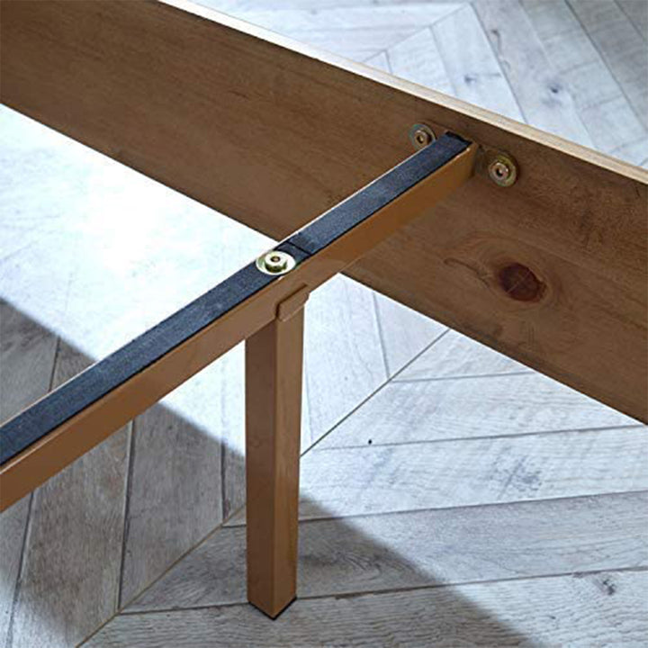 MUSEHOMEINC 12in Solid Pine Wood Platform Bed Frame w/ Wooden Slats (Open Box)