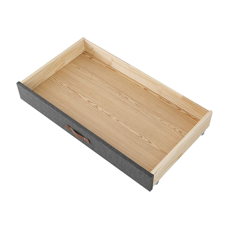 MUSEHOMEINC Upholstered Wooden Under Bed Storage Drawer for King or Queen Beds