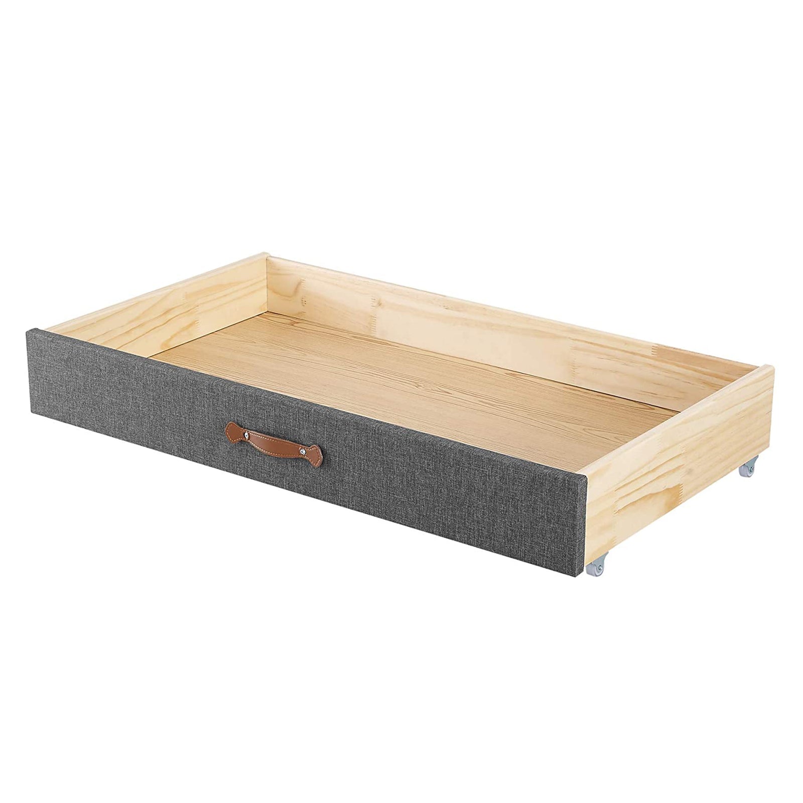 MUSEHOMEINC BD1002NS Upholstered Underbed Storage Trundle Organizer, Full/Twin - VMInnovations