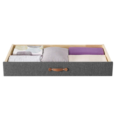 MUSEHOMEINC BD1002NS Upholstered Underbed Storage Trundle Organizer, Full/Twin - VMInnovations