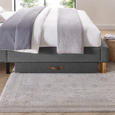 MUSEHOMEINC BD1002NS Upholstered Underbed Storage Trundle Organizer, Full/Twin