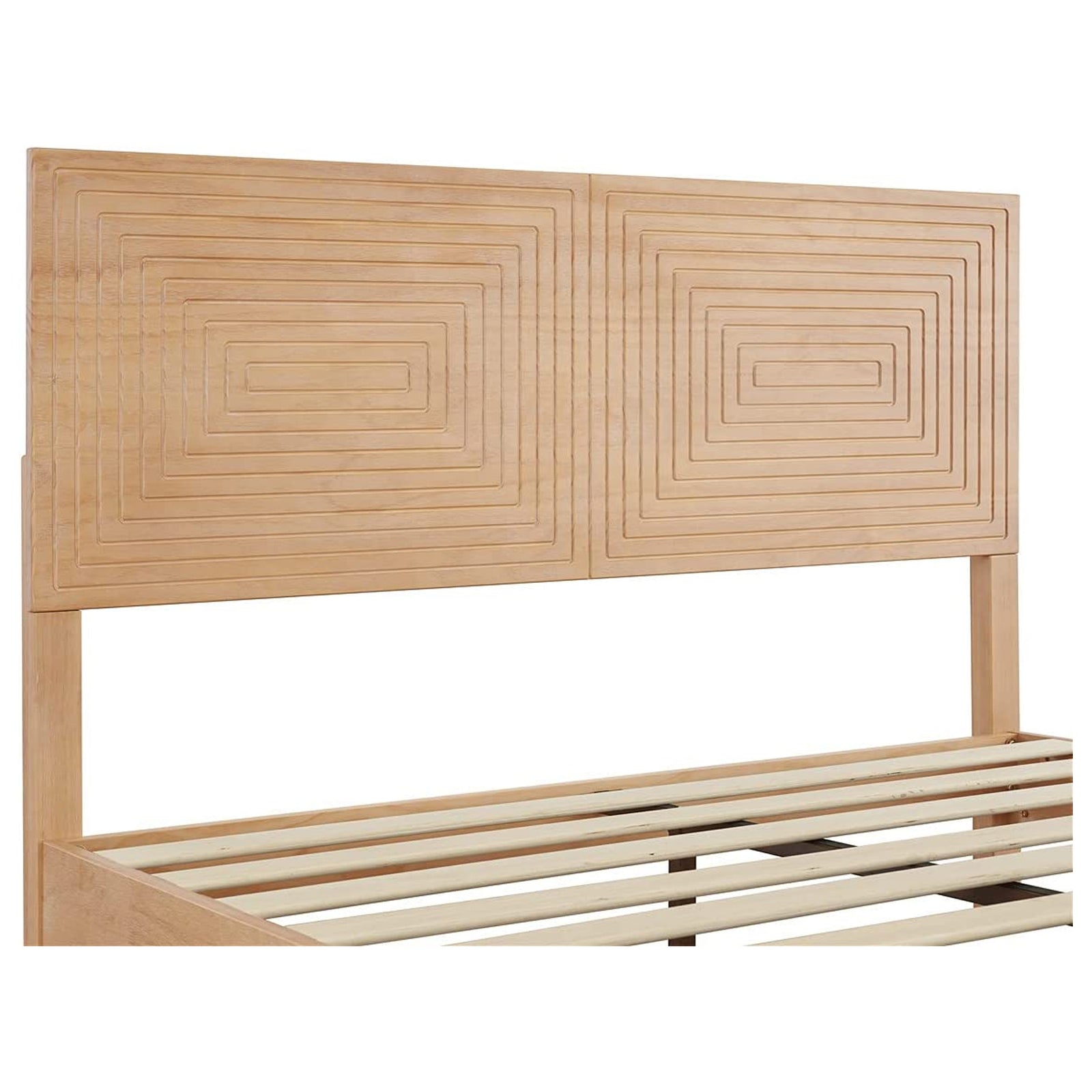 MUSEHOMEINC Solid Pine Wood Mid Century Platform Rustic Bed Frame (Open Box) - VMInnovations