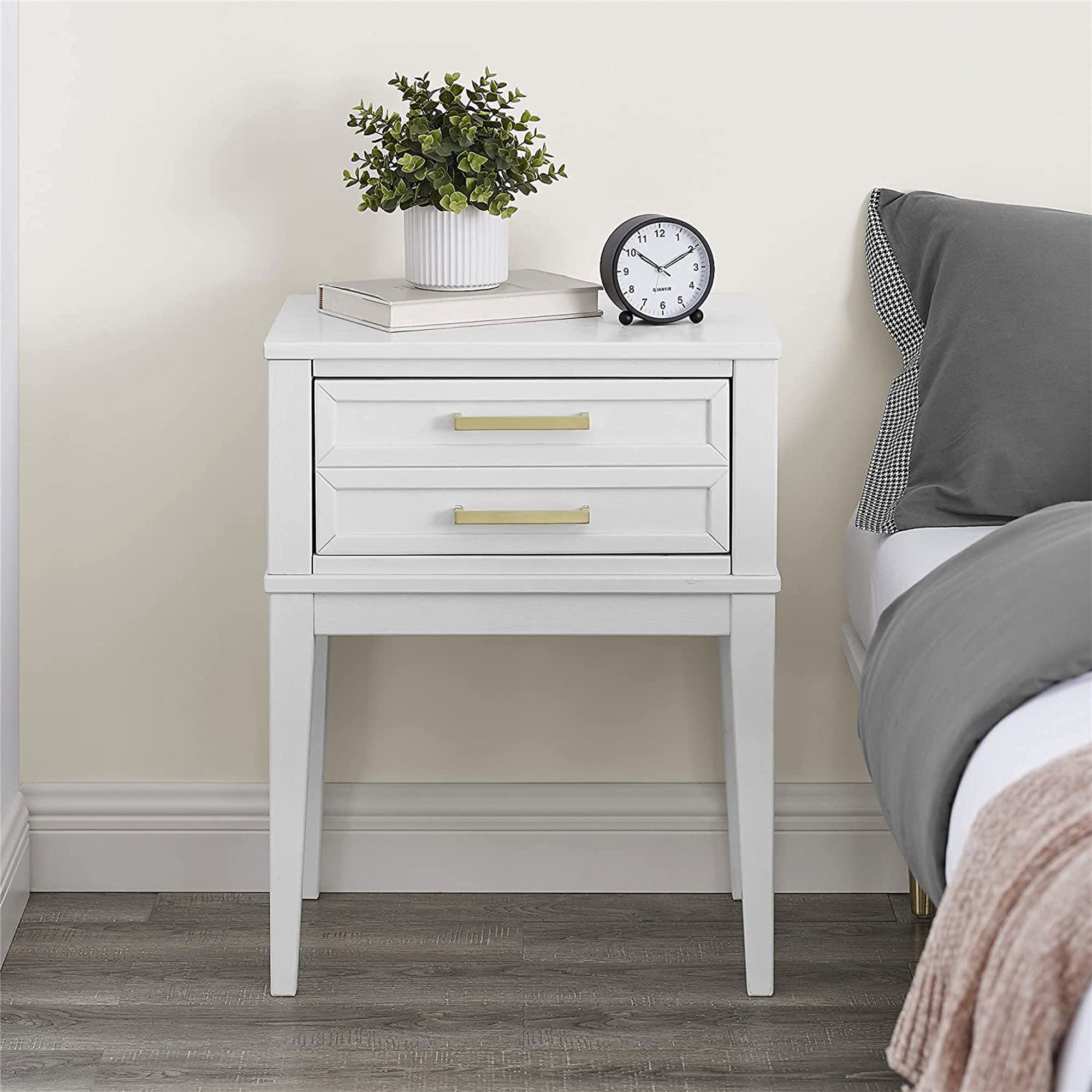 MUSEHOMEINC Mid Century Modern 2 Drawer Solid Wood Nightstand Table (Open Box) - VMInnovations
