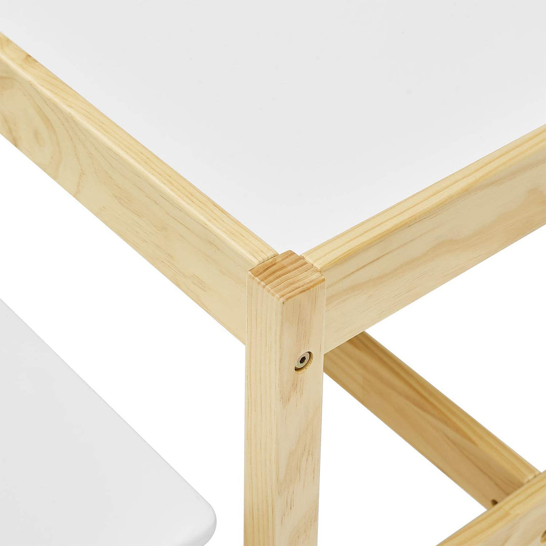 MUSEHOMEINC Wooden 3 In 1 Kids Toddlers Activity Play Table and Bench Chair Set - VMInnovations