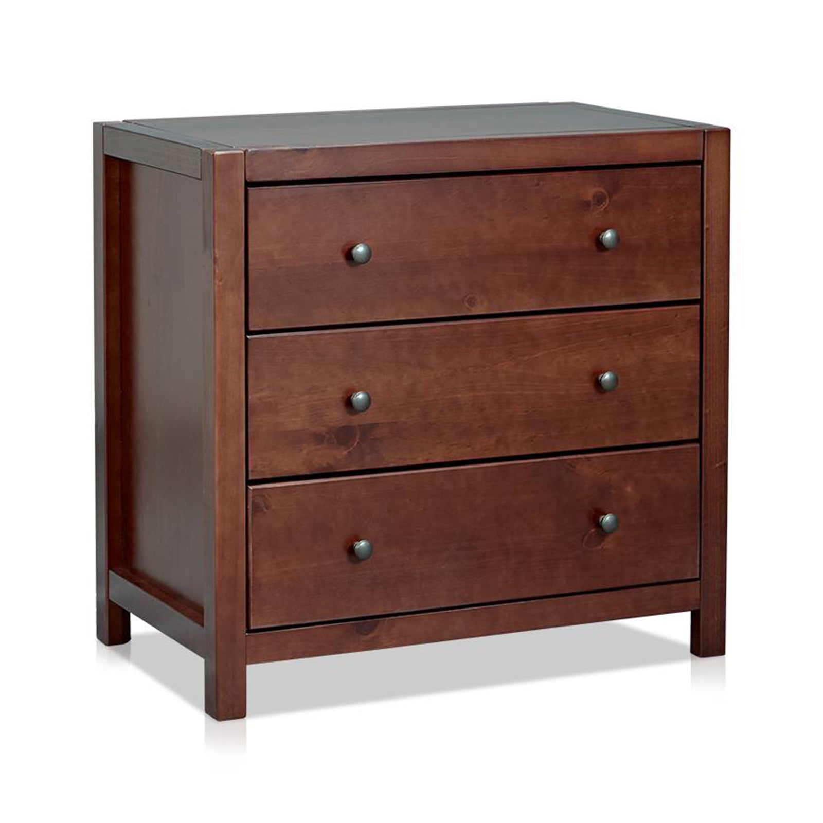 MUSEHOMEINC Rustic Solid Wood 3 Drawer Storage Dresser Nightstand, (Open Box) - VMInnovations