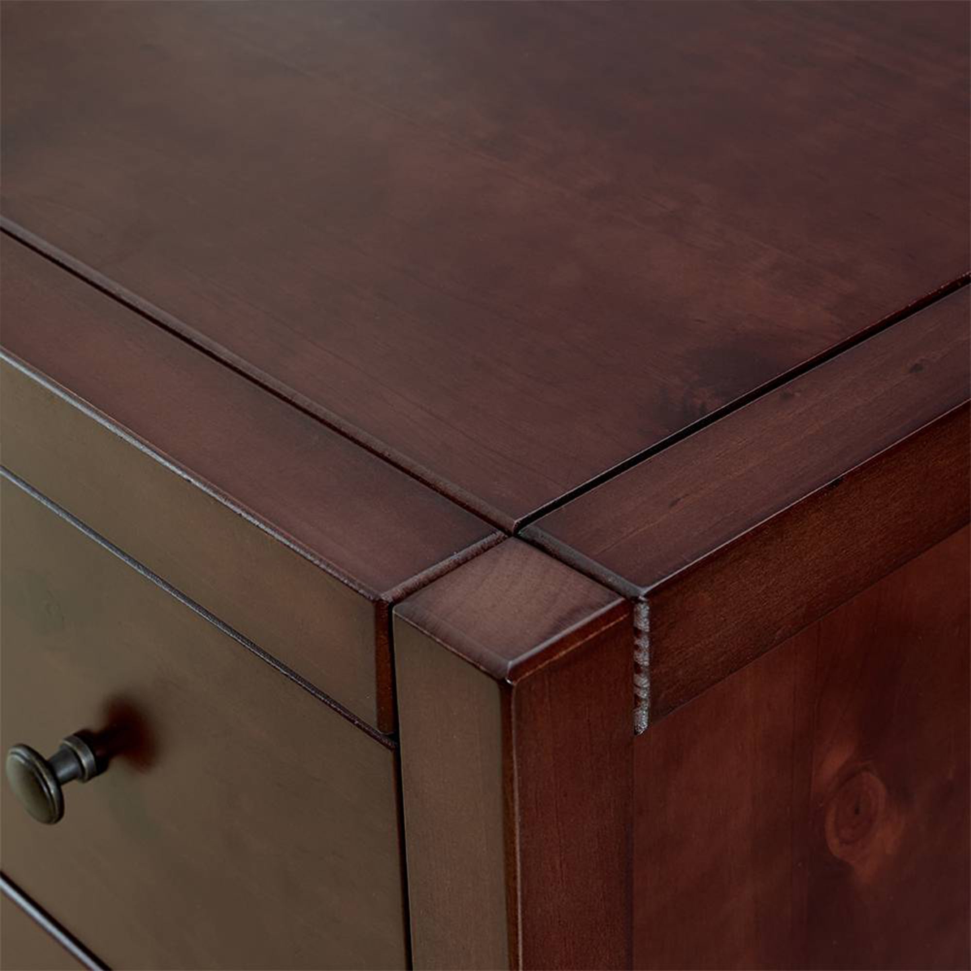 MUSEHOMEINC Rustic Solid Wood 3 Drawer Storage Dresser Nightstand (Used) - VMInnovations