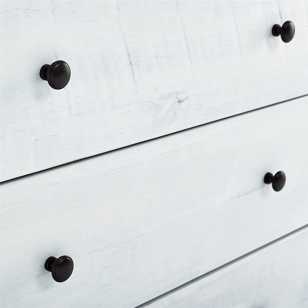 MUSEHOMEINC Solid Wood 3 Drawer Storage Nightstand,White Washed(For Parts)
