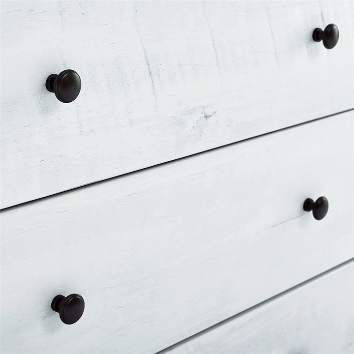MUSEHOMEINC Solid Wood 3 Drawer Storage Nightstand,White Washed(For Parts)