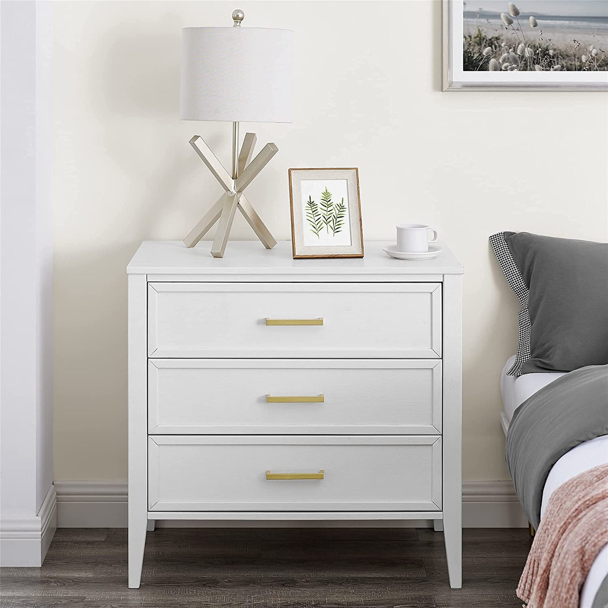 MUSEHOMEINC Solid Wooden Mid Century Design 3 Drawer Dresser Chest of Drawers - VMInnovations