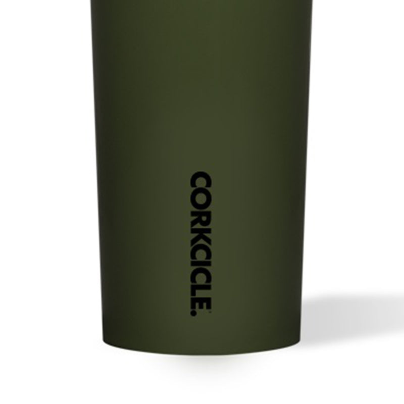 Corkcicle 16 Ounce Canteen Stainless Steel Water Bottle, Matte Olive (Damaged)