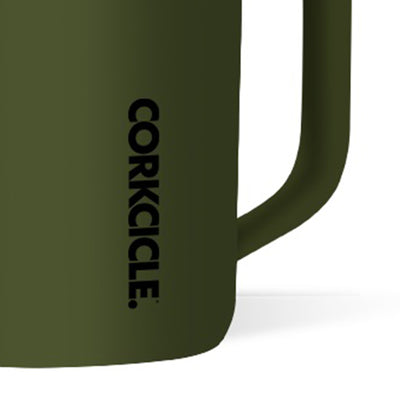 Corkcicle 16o Ounce Coffee Mug Stainless Steel Cup, Matte Olive (Open Box)