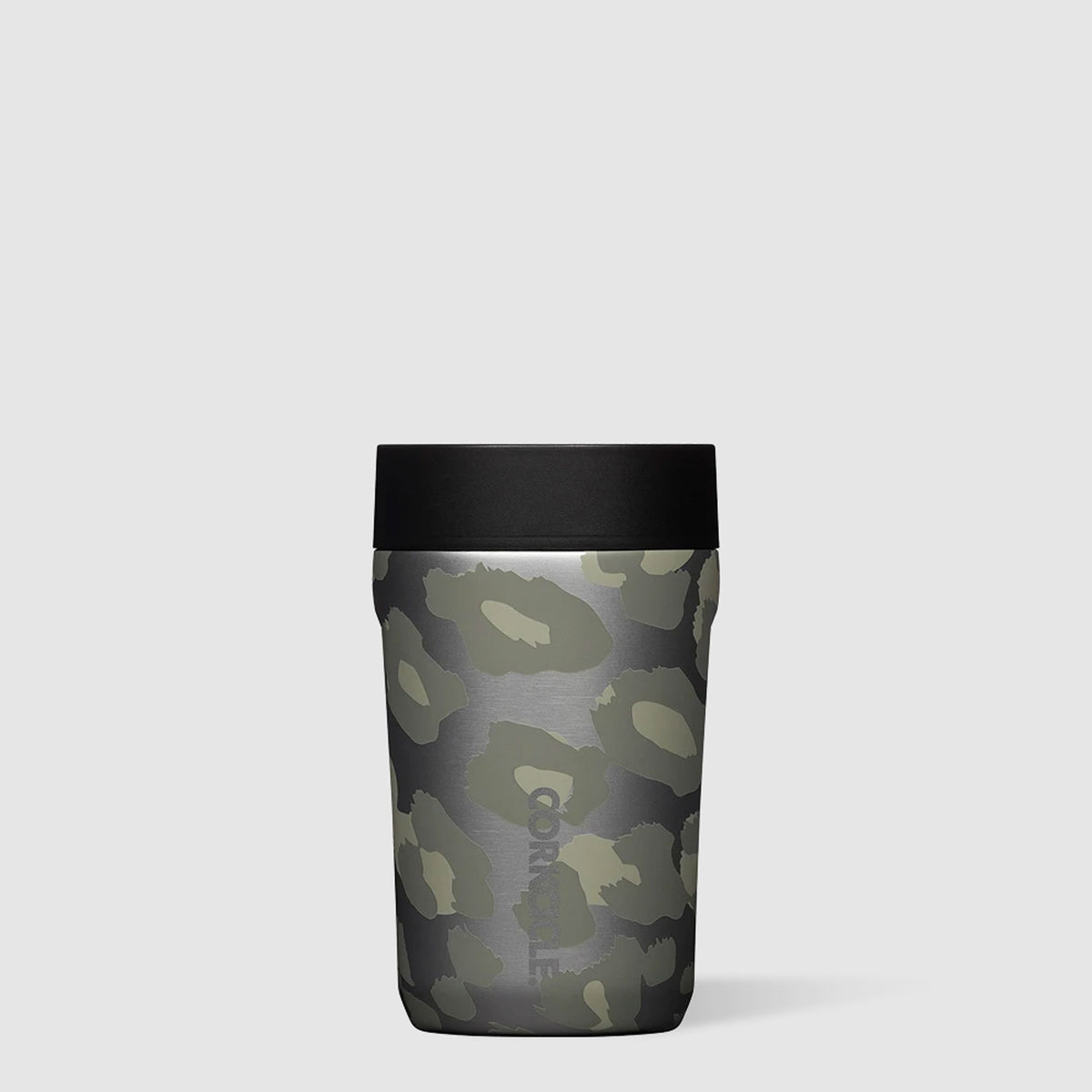 Corkcicle Commuter Cup 9 Ounce Insulated No Spill Coffee Mug Snow Leopard (Used)