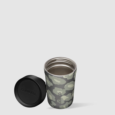 Corkcicle Commuter Cup 9 Ounce Insulated No Spill Coffee Mug Snow Leopard (Used)
