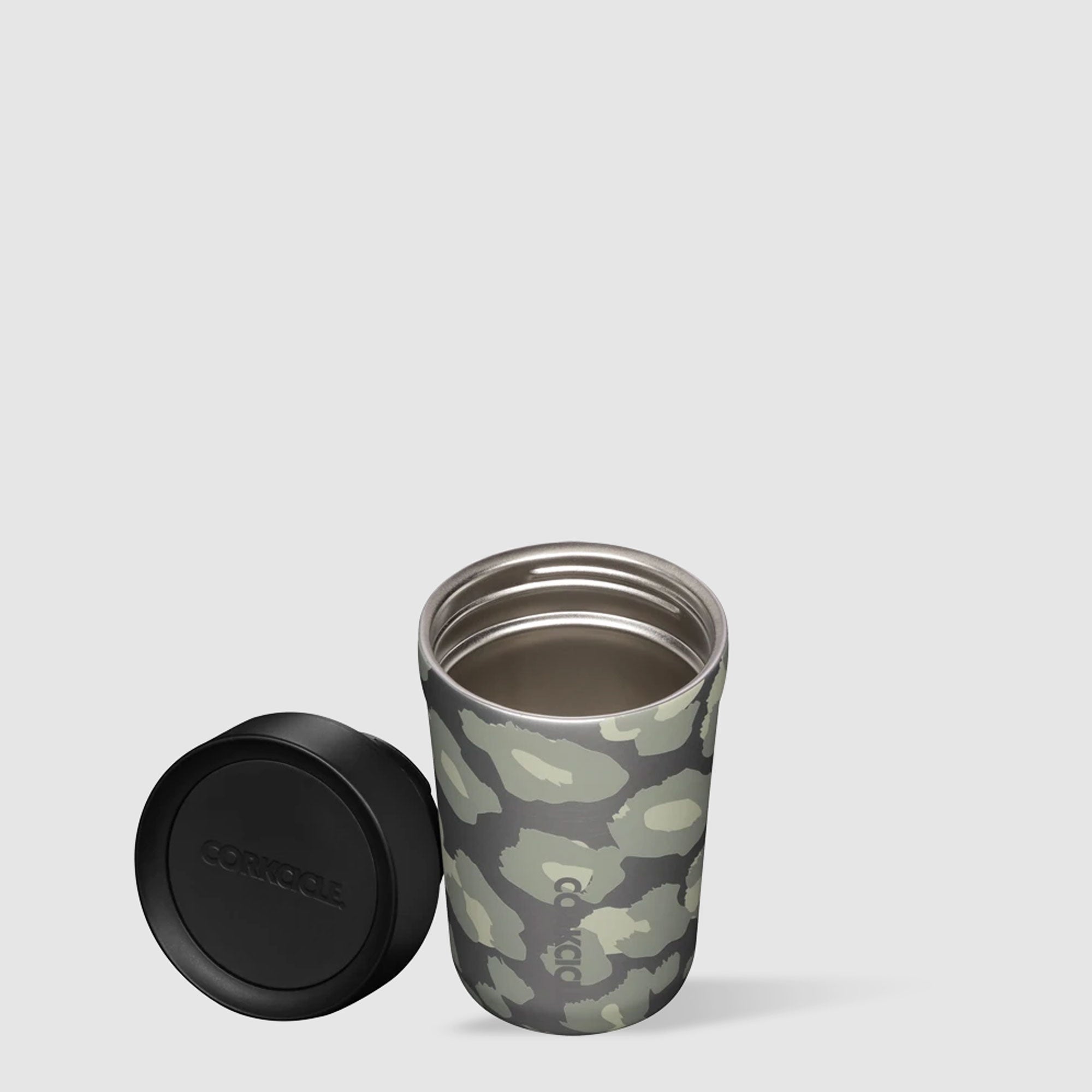Corkcicle Commuter Cup 9oz Insulated No Spill Travel Mug Snow Leopard (Open Box)