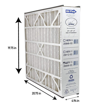 Trion 266649-103 Air Bear 20 x 20 x 5 Inch MERV 13 Air Purifier Filter (4 Pack) - VMInnovations