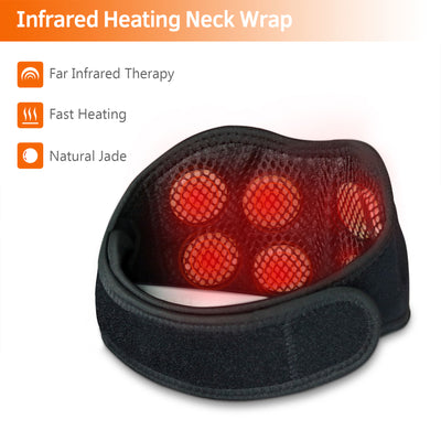 UTK Jade Stone Far Infrared Adjustable Heating Neck Wrap, Remote&Pouch(Open Box) - VMInnovations