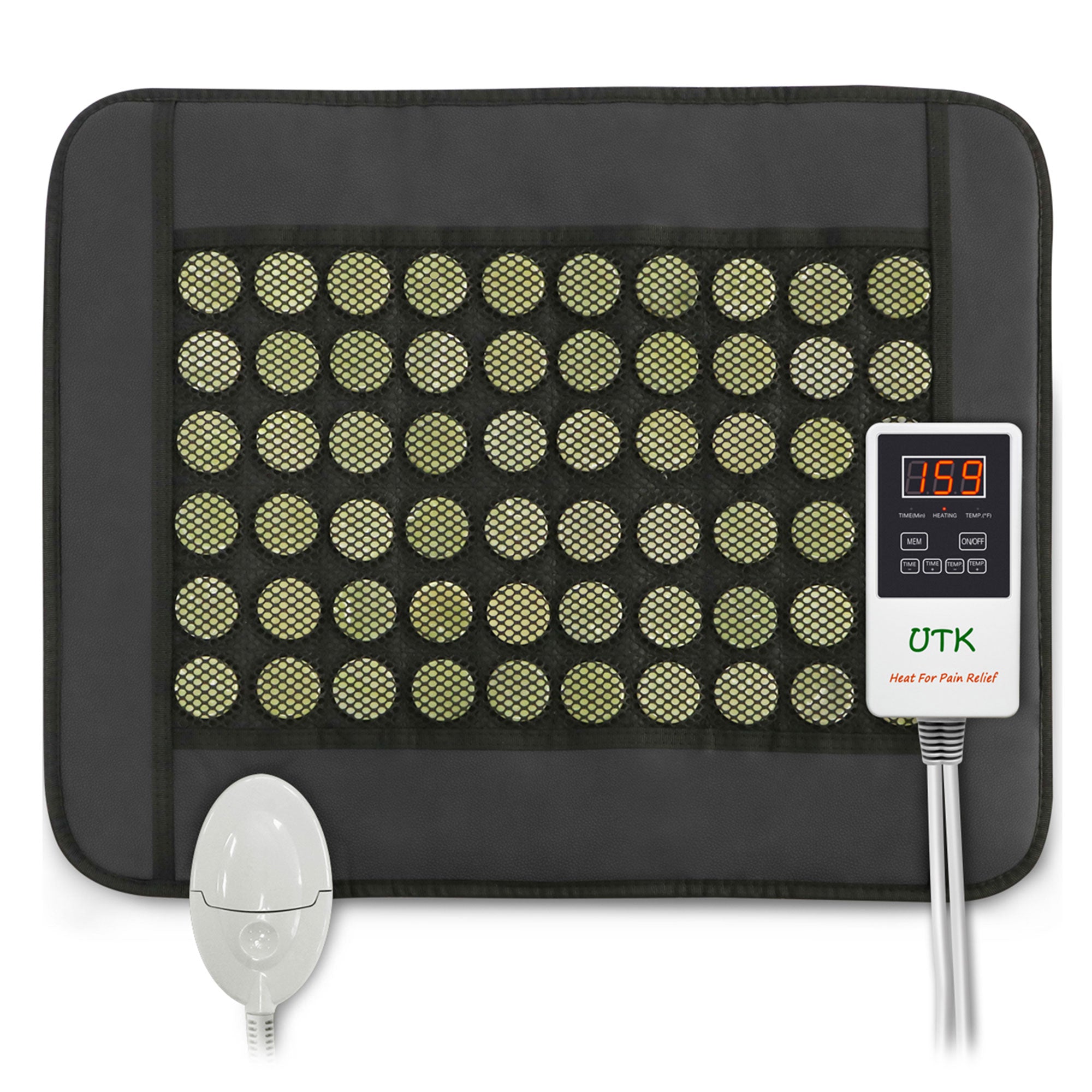 UTK 19 x 15" Jade Stone Infrared Pain Relief Heating Pad w/ Smart (Open Box) - VMInnovations