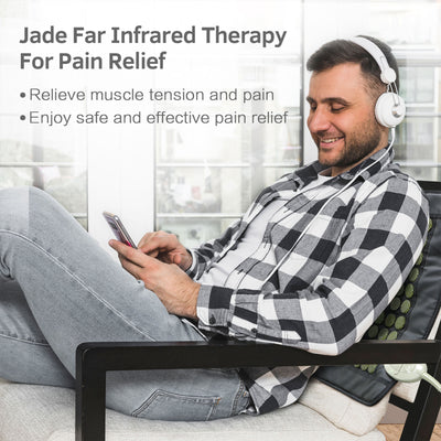 UTK 19 x 15" Jade Stone Infrared Pain Relief Heating Pad w/ Smart (Open Box) - VMInnovations