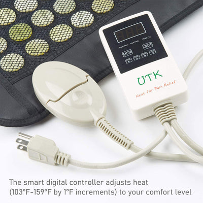 UTK 19 x 15" Jade Stone Infrared Pain Relief Heating Pad w/ Smart (Open Box) - VMInnovations