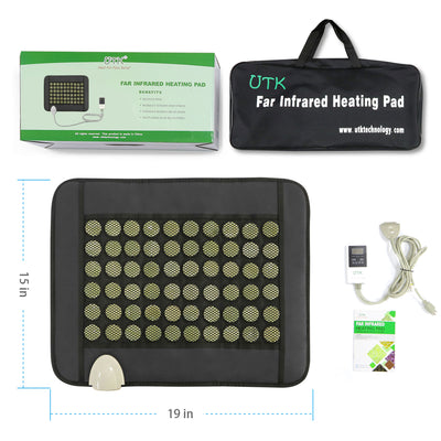 UTK 19 x 15" Jade Stone Infrared Pain Relief Heating Pad w/ Smart (Open Box) - VMInnovations