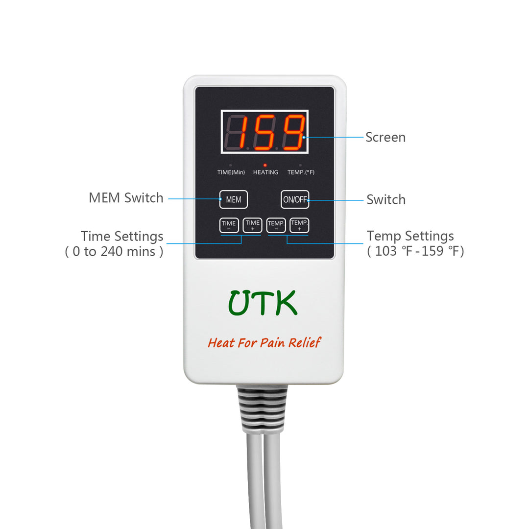 UTK 19x15 In Jade Stone Infrared Heating Pad w/ Smart Controller (Used) - VMInnovations