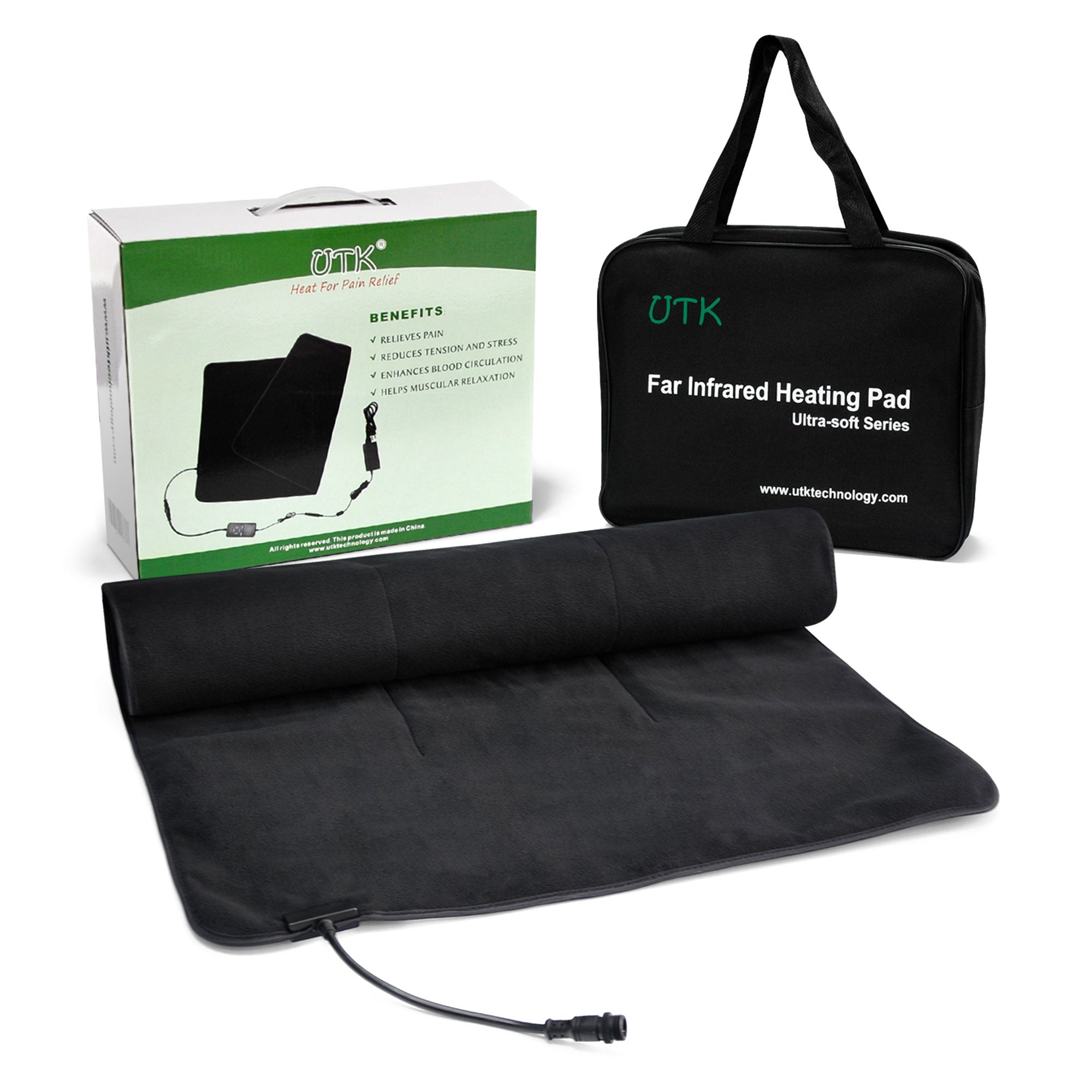 UTK 36 x 24 Inch Far Infrared Heating Pad for Pain Relief with Smart Controller - VMInnovations