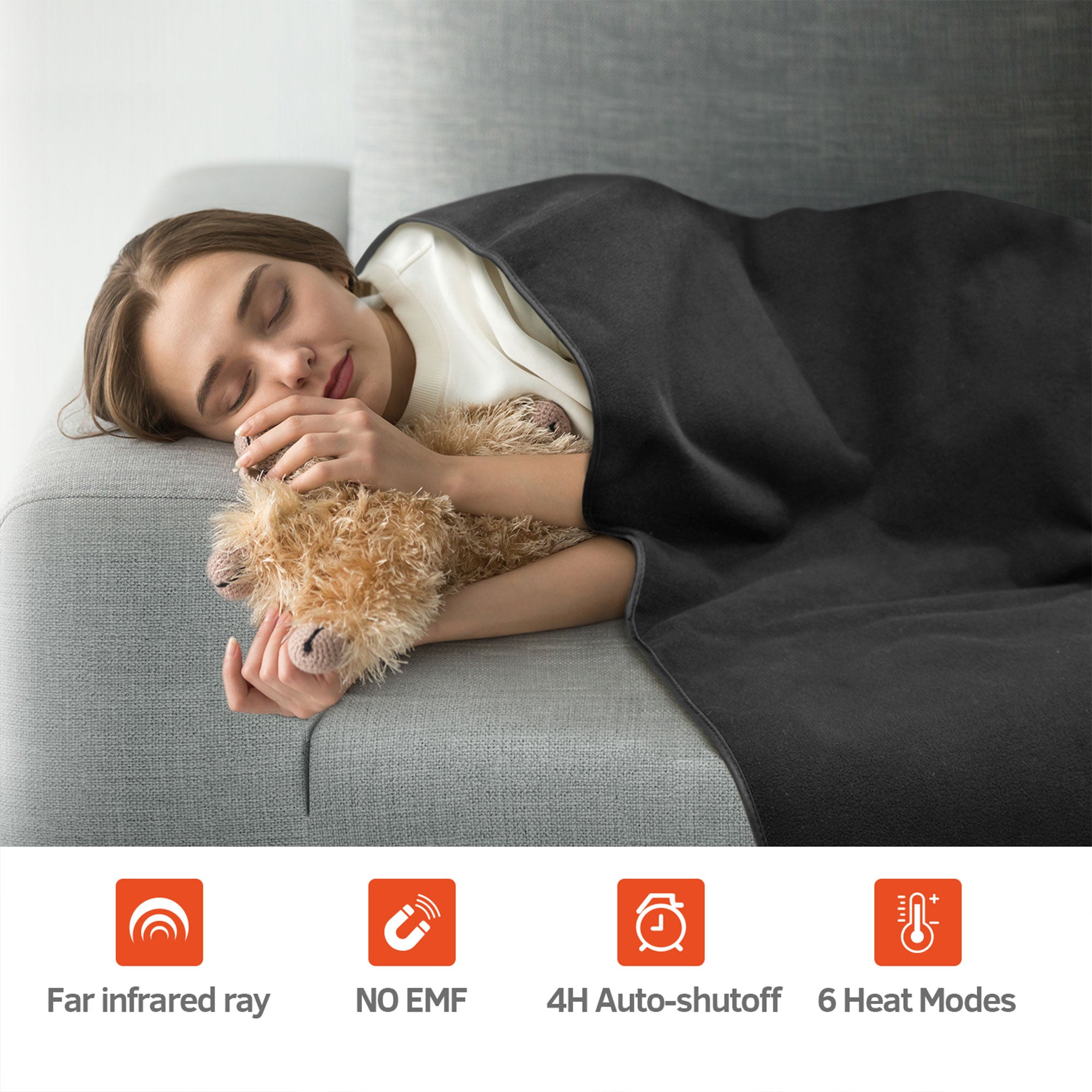 UTK 36 x 24 Inch Far Infrared Heating Pad for Pain Relief with Smart Controller - VMInnovations