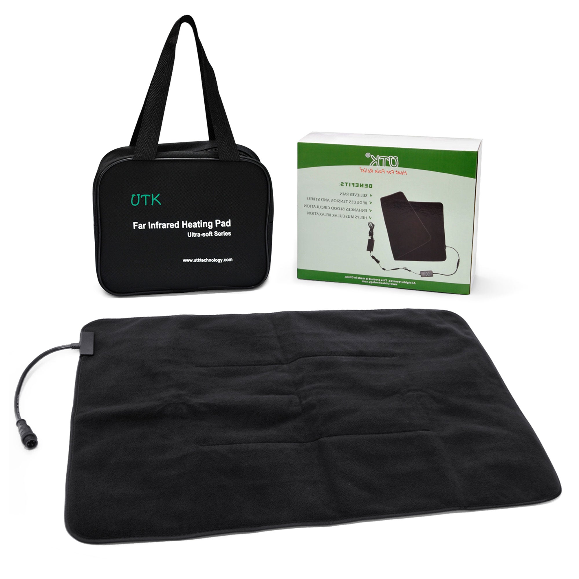UTK Ultra Soft Far Infrared Heating Pad for Pain Relief w/Controller (Open Box) - VMInnovations