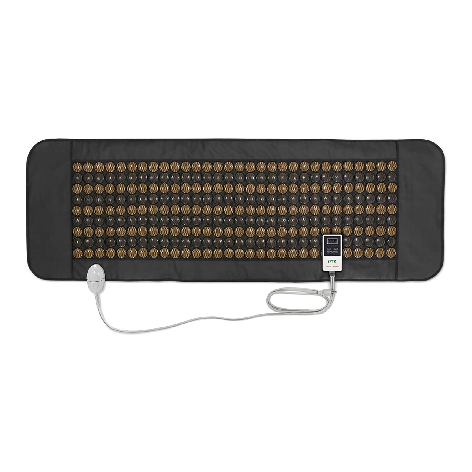 UTK 24 x 70In Tourmaline Stone Infrared Pain Relief Heating Mat, Black (Used) - VMInnovations