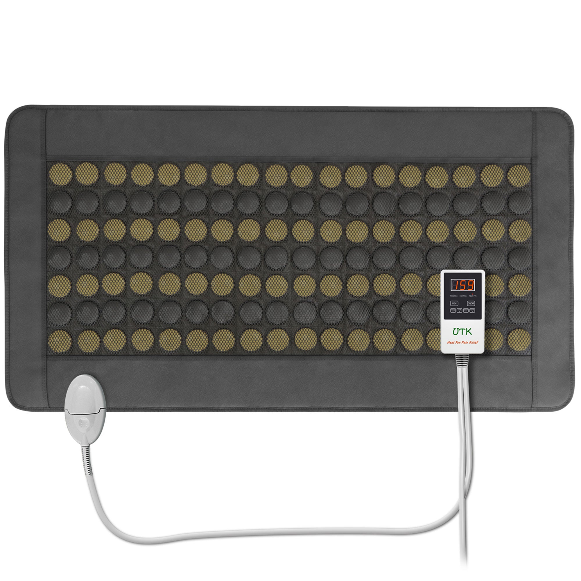 UTK 21 x 38 In Tourmaline Stone Infrared Pain Relief Heating Mat w/Remote (Used) - VMInnovations
