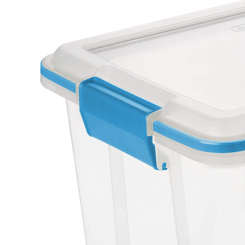 Sterilite Large 20 Qt Home Storage Container Tote with Latching Lids, (24 Pack)