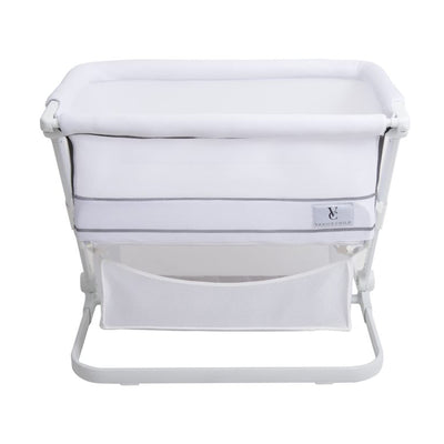 Venice Child Sunset Dreaming Portable Lockable Bedside Bassinet Crib, White