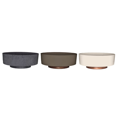 The HC Companies 6" Capri Indoor Succulent Planter Pot, Concrete, Vanilla, Taupe