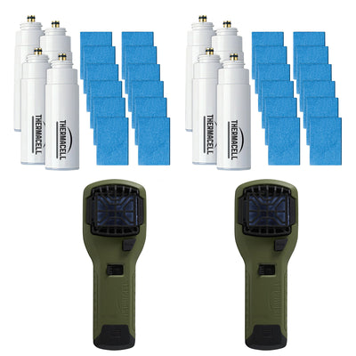 Thermacell 48 Hour Shield Refill Packs and 2 Shield Mosquito Insect Repellers