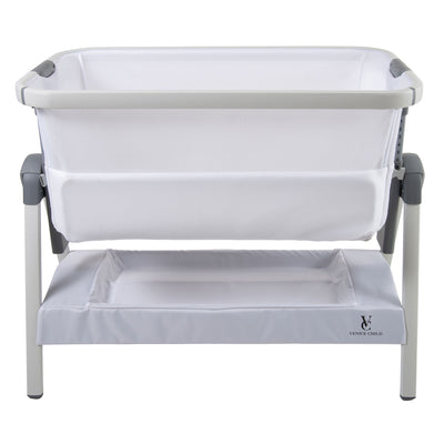 Venice Child California Dreaming Portable Lockable Bedside Bassinet Crib, White - VMInnovations