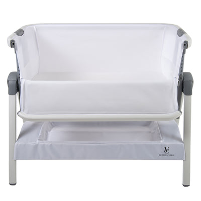 Venice Child California Dreaming Portable Lockable Bedside Bassinet Crib, White - VMInnovations